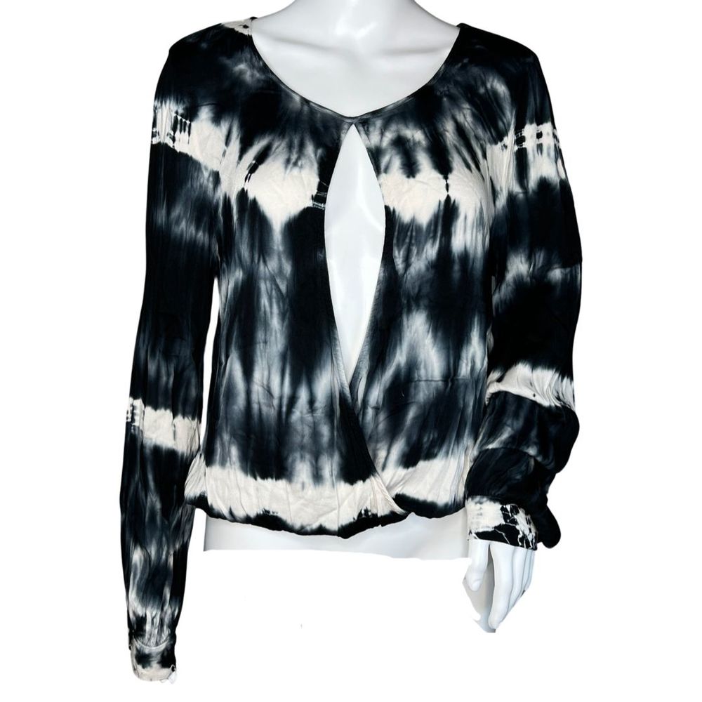 Young Fabulous & Broke Shirt Womens Small Blue White‎ Tie Dye Jayden Top Hippie